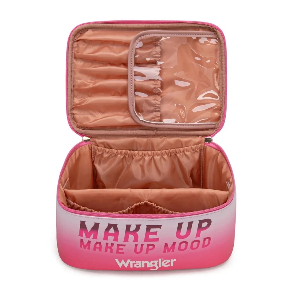 Wrangler Cosmetic Travel Case –Pink-Beige
